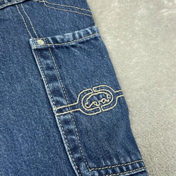 Vntg Ecko Unltd Foundry Fit Carpenter Jeans 38 Mens Blue Denim  *flaw* 6497 - Picture 10 of 12